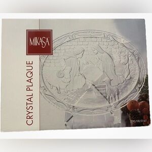 MIKASA Baby Jesus Frosted Plate Nativity Scene 9” Platter Christmas